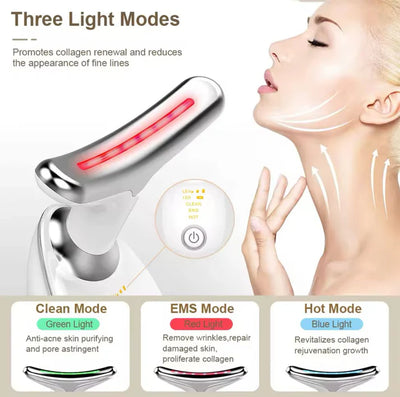 LED Face & Neck Wrinkle Massager 7-in-1 Facial LED Sculptor