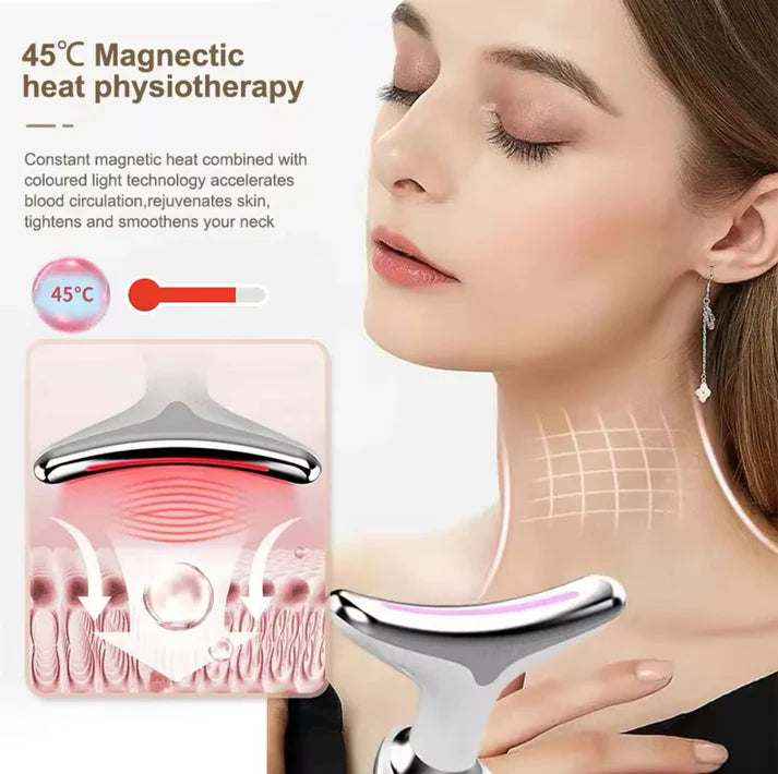 LED Face & Neck Wrinkle Massager 7-in-1 Facial LED Sculptor