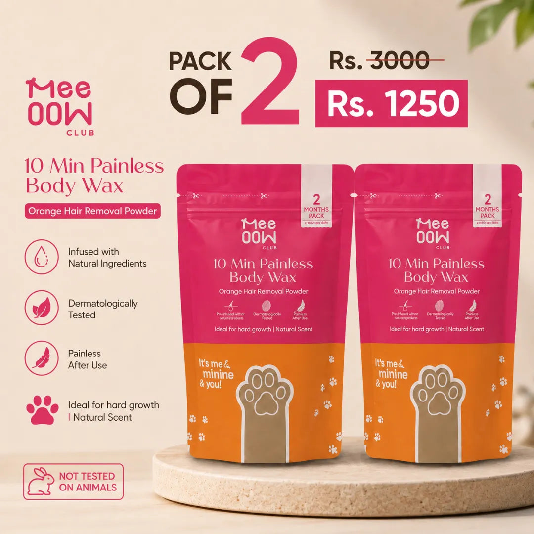 Pack of 2 – Painless Meeoow Club 4-in-1 Orange Body Hair Removal Powder Mask