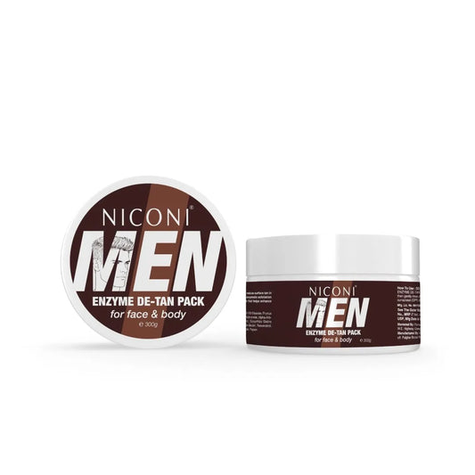 Niconi Men Enzyme De-Tan Pack 300g for face and body tan removal