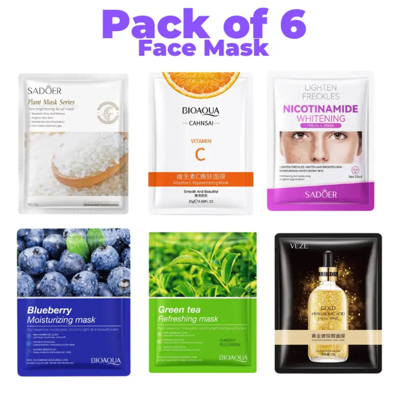Pack of 6 Face Masks