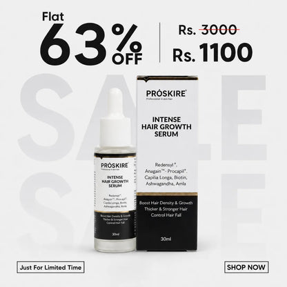 ProSkire Hair Growth Serum 30ml | Anti Hair Fall, Hair Regrowth & Hair Thickening Serum for Men & Women